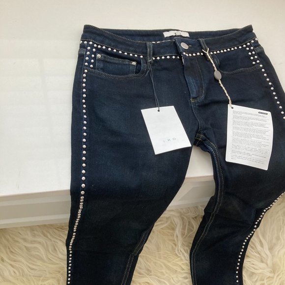IRO Nanex cropped studded low-rise skinny jeans - Picture 8 of 15